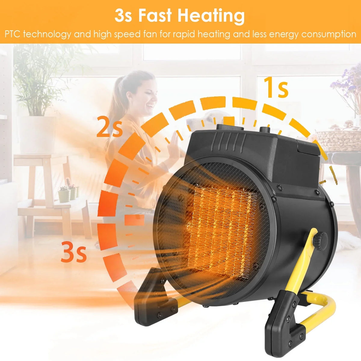 Adjustable Personal Ceramic Office Desk Overheat Heater Space for Fan Electric 1500W Portable iMounTEK Bedroom Temperature Heater Protection with