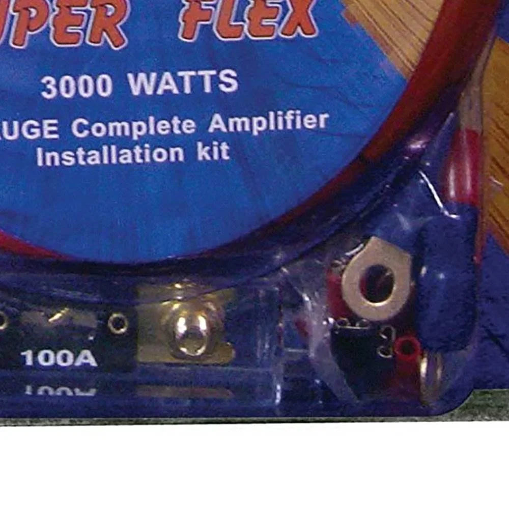 Wiring 4-Gauge Flex 2 QPower Kit, Audio 3000-watt Pack Amplifier Super Car