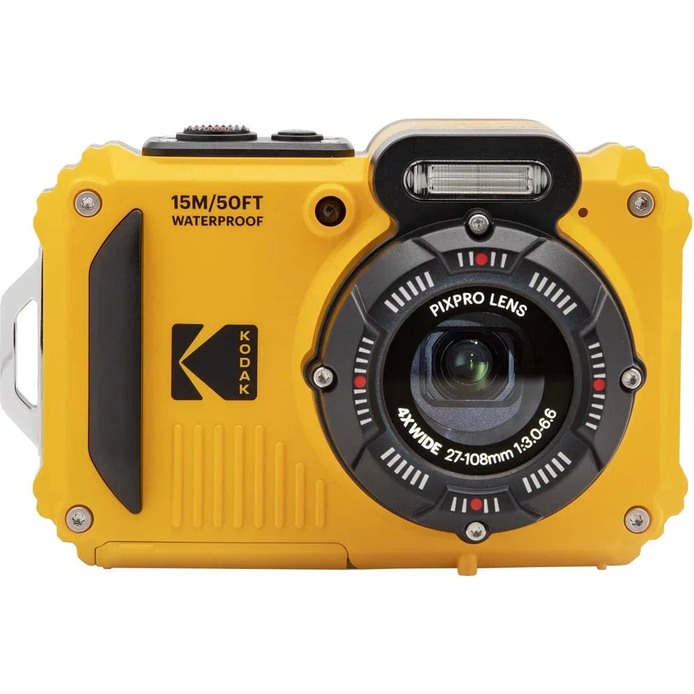 Box Kodak 2.7" Digital PIXPRO Zoom Camera 4X 16MP LCD Rugged Video, Optical Open Yellow Full WPZ2 HD Waterproof