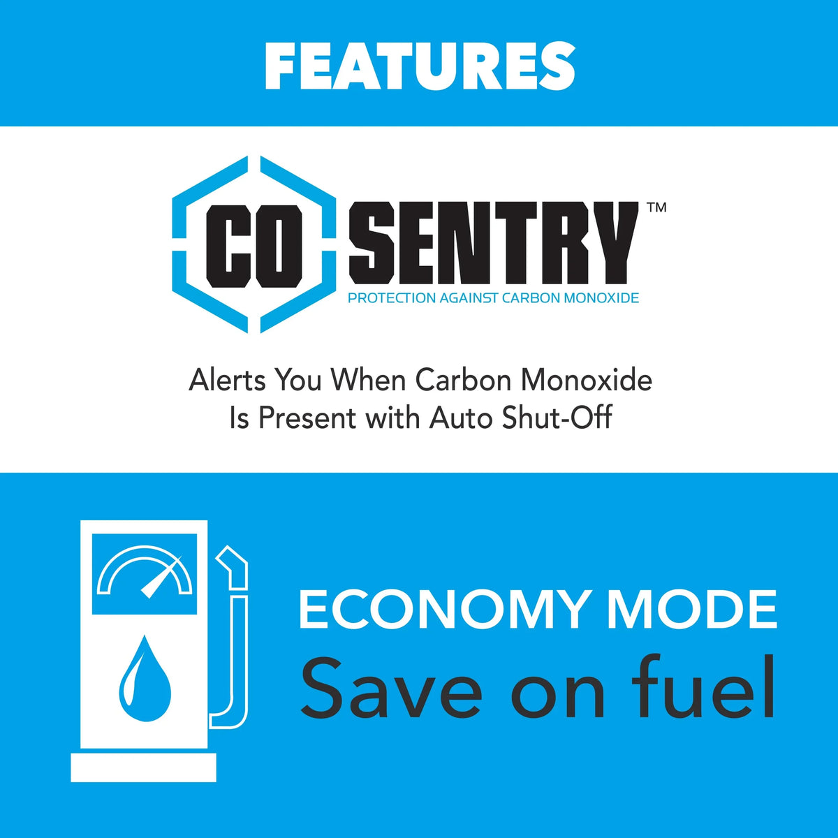 Fuel Remote Start Ready and Dual Pulsar with RV 5000-Watt Inverter CO Generator Sentry