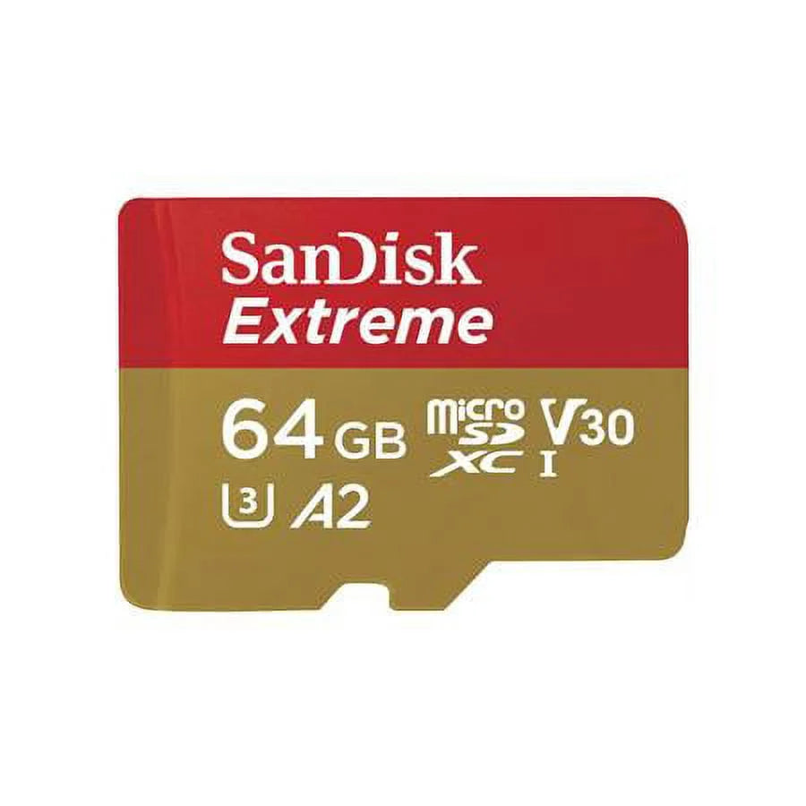 with 64GB Extreme 40-pc Camera Combo Card, Accessories Froggi Action 4K Sport Dual-Screen HD Kit 2 microSD Ultra Bundle Memory