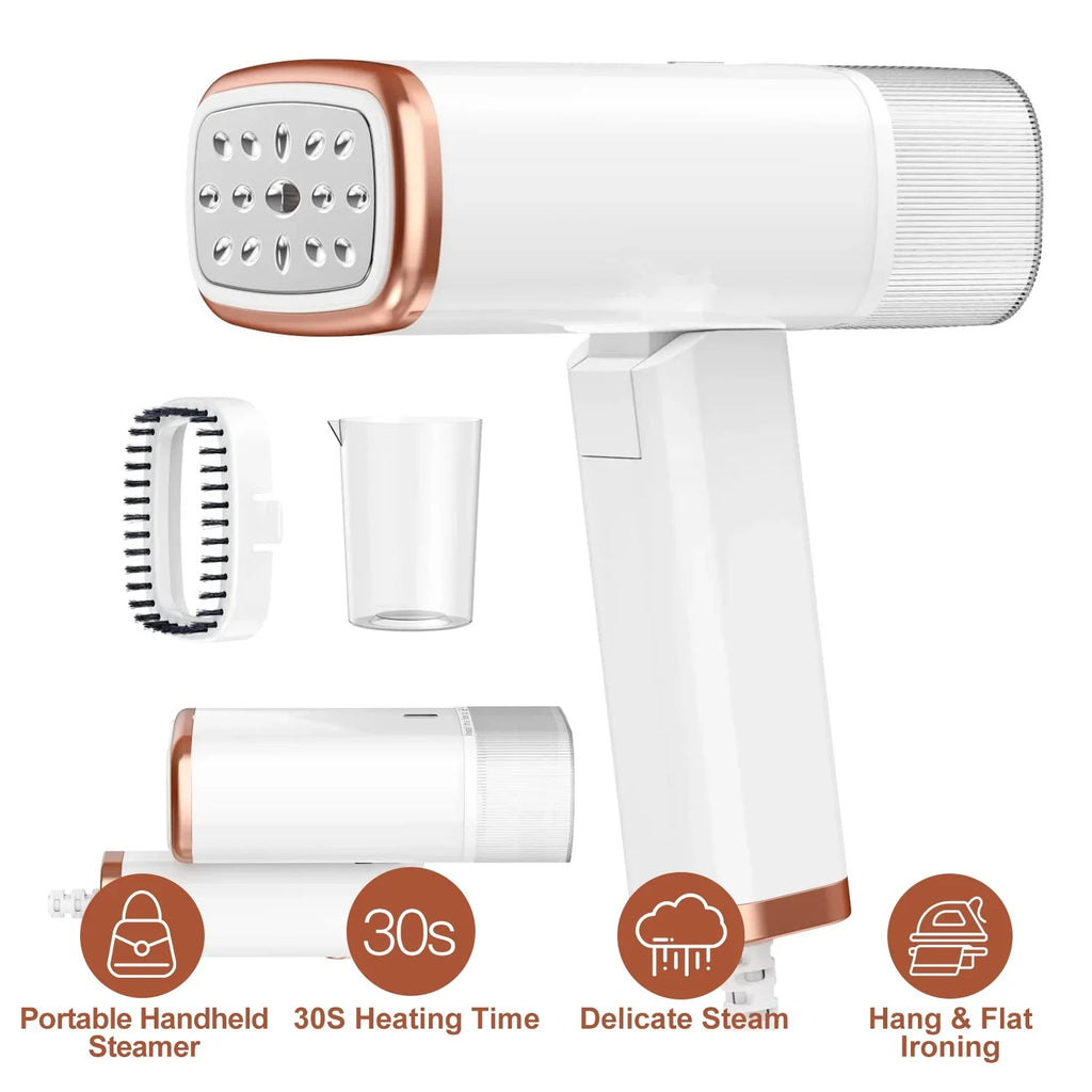 120ML Steamer Portable up Electric Travel Brush 1000W 30S apparel with White Remover iMounTEK Heat Steamer Garments for Wrinkles Tank, Foldable Handheld liquid