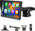 FM Bluetooth Camera Portable Radio with Podofo Android Wireless Screen Link 12-30V Touch TF/USB Carplay Stereo Backup Mirror for Auto Car Car Pickup, 7" Suv Van