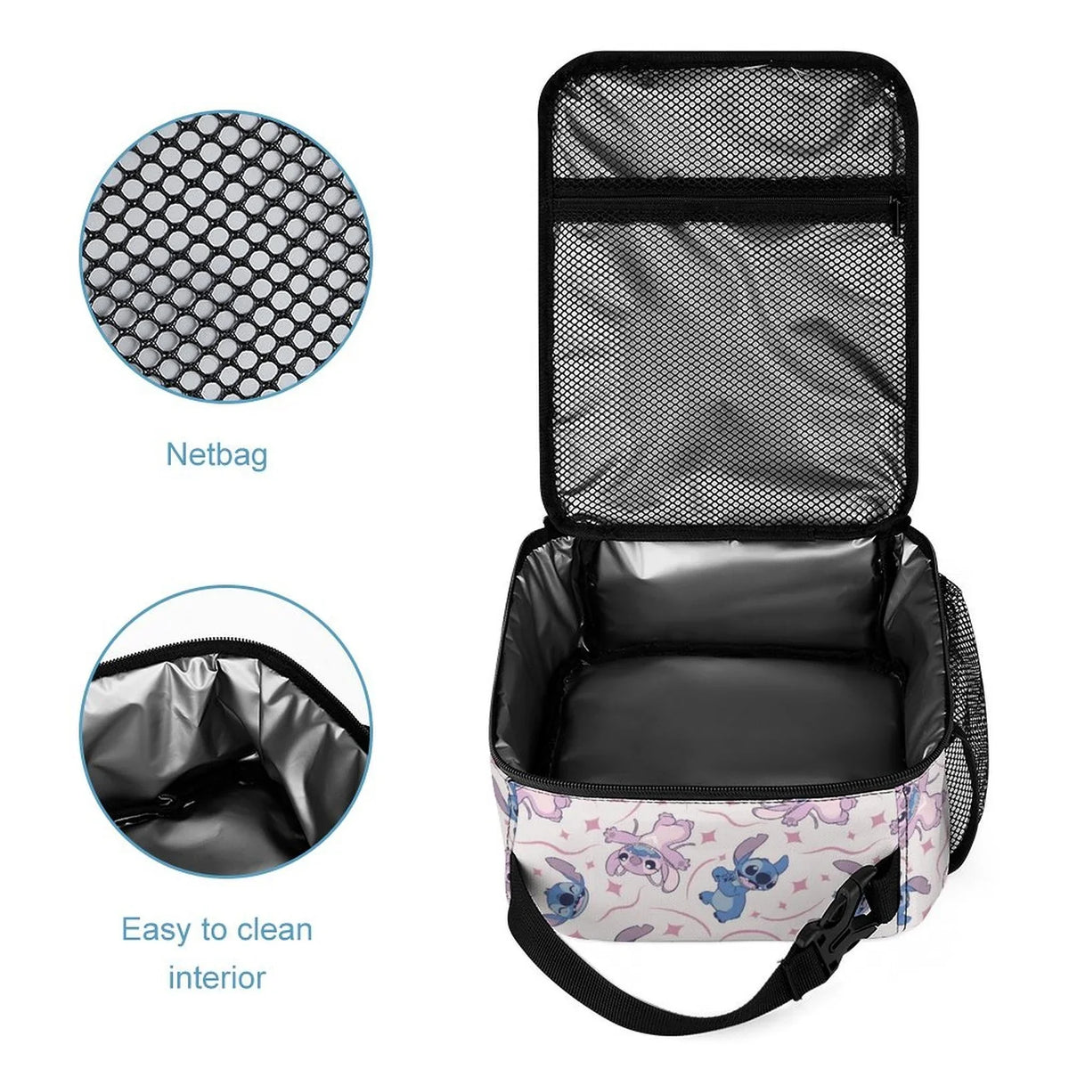 Girls Insulated Thermal Lilo Bag Kids Tote Stitch For Handbag Cooler Bag Boys Blue Lunch Adult Bento Office School Portable