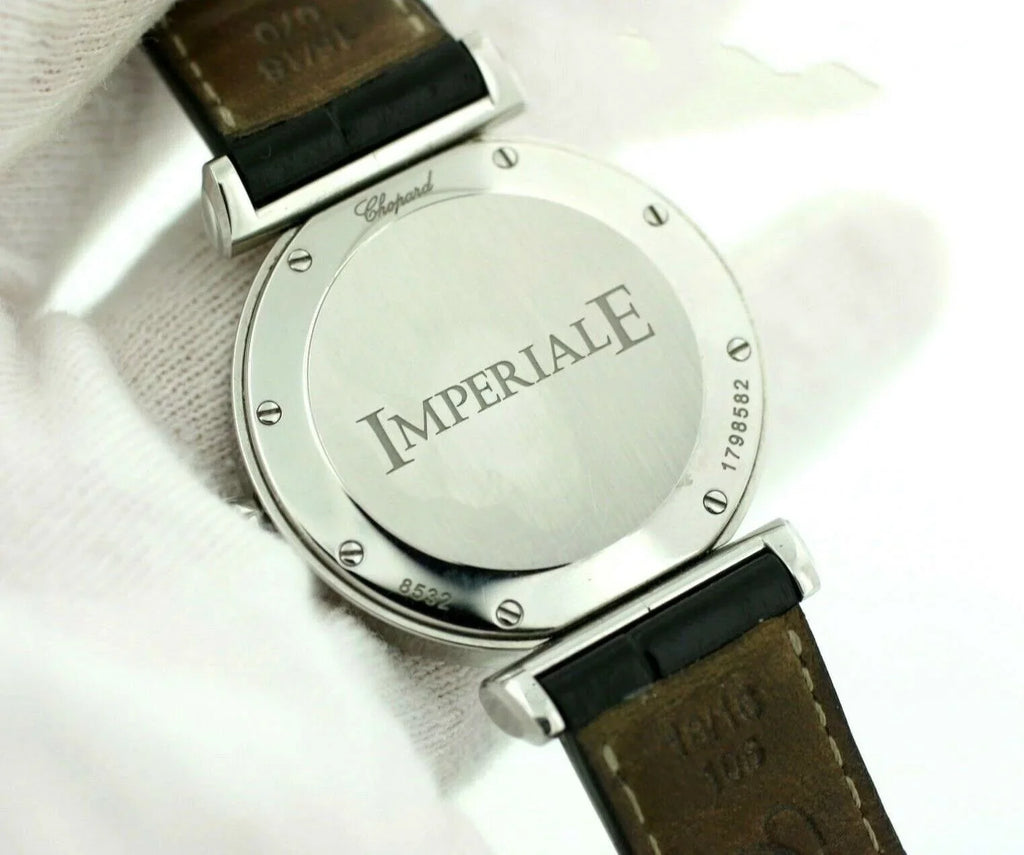 W/B/P Steel Women's Leather Black 8532 Watch Swiss Quartz 36mm ImperialE Chopard