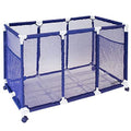 Kids Rolling H), Pool / Floats Toys, Organizer 25" x 28" Balls Storage Height, Noodles and Mesh Bin, 563009 L (43" Equipment design Large, W Blue x White Holder,