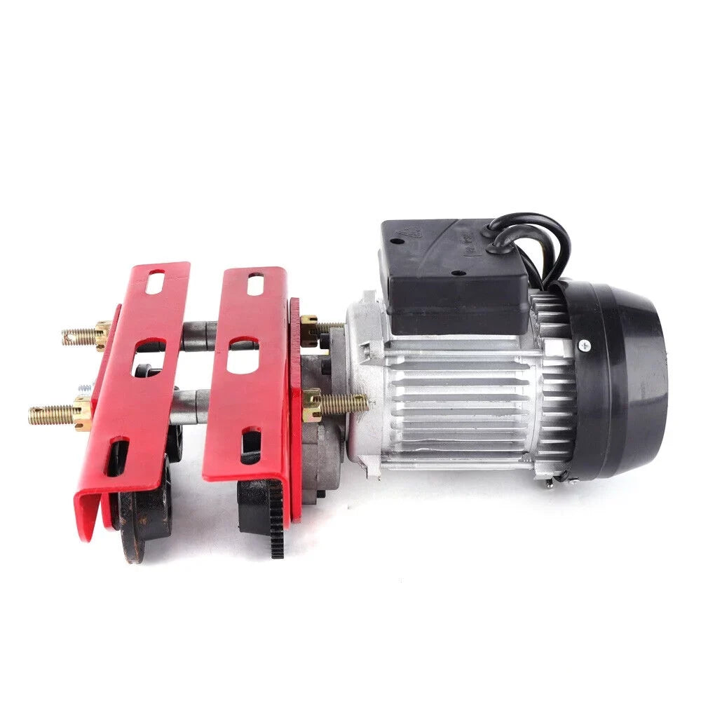 110V w/I-Beam Crane Hoist Overhead 1100LBS Trolley Links Winch Lift Mkyiongou Electric