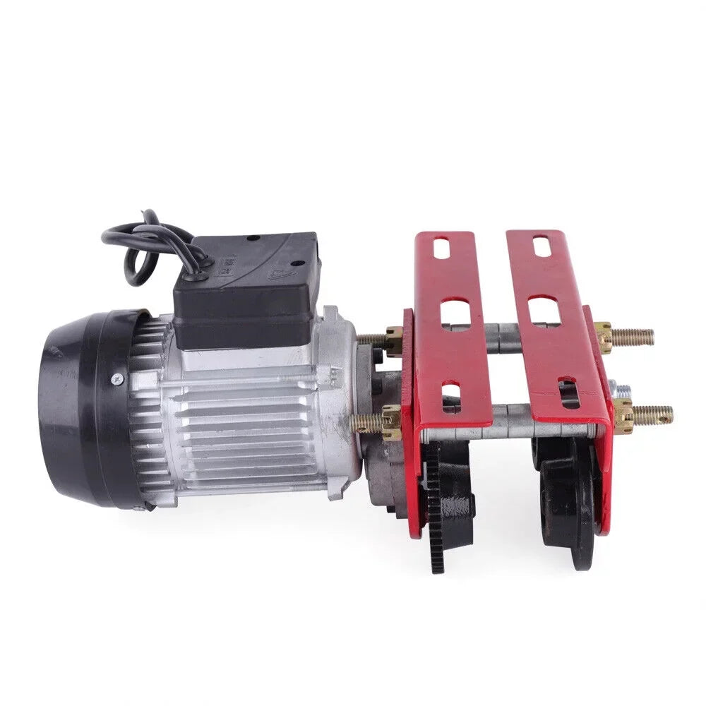 110V w/I-Beam Crane Hoist Overhead 1100LBS Trolley Links Winch Lift Mkyiongou Electric