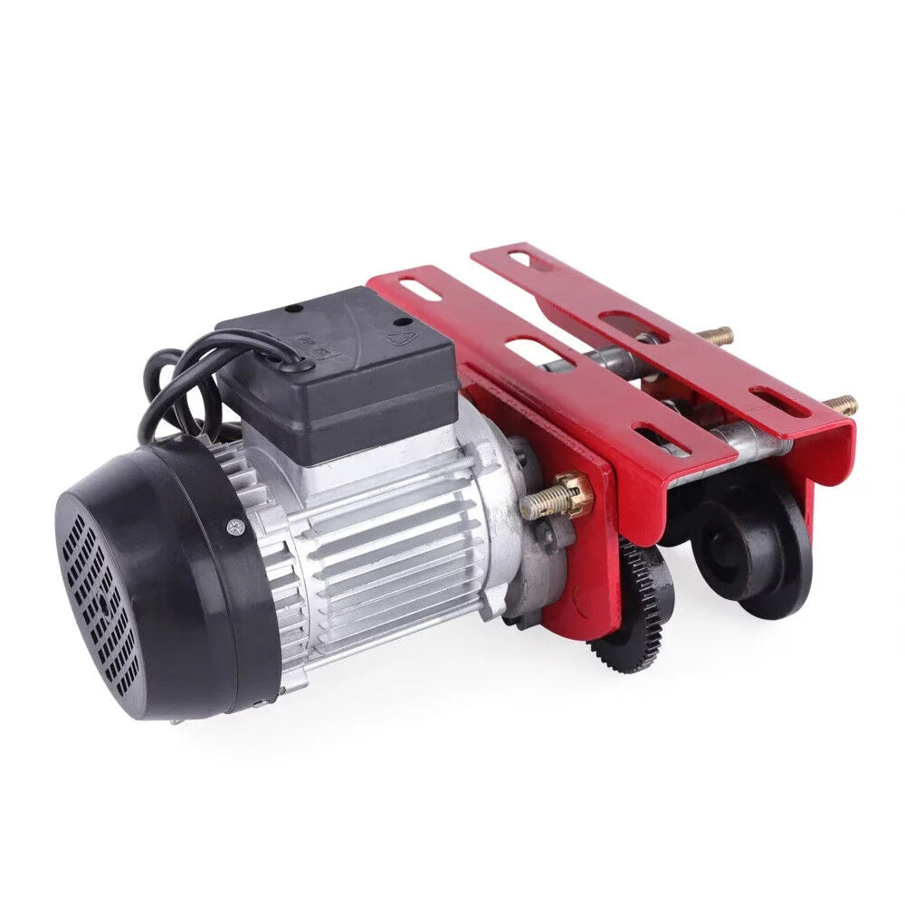 110V w/I-Beam Crane Hoist Overhead 1100LBS Trolley Links Winch Lift Mkyiongou Electric