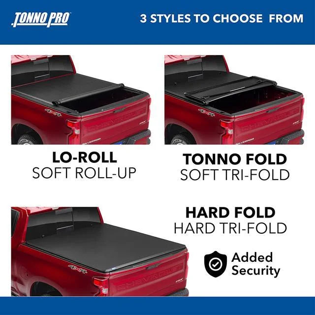 HF-562 | Toyota 2023 | Tonno Cover Hard Bed - Tonneau 2016 (73.7") Fits Fold, Folding 6' Tacoma 2" Pro Hard Truck Bed