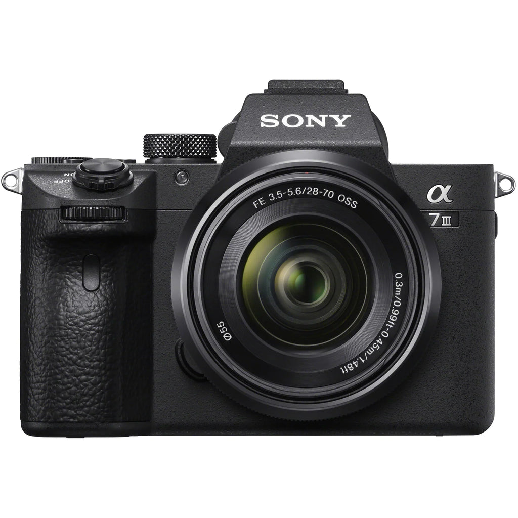 Frame 64GB Camera F3.5-5.6 Gear 28-70mm + a7 Body OSS Content Lens Charger Battery Backpack III + Double Photography Creator External Kit with Full ILCE-7M3K/B Deco Bundle Mirrorless with Card