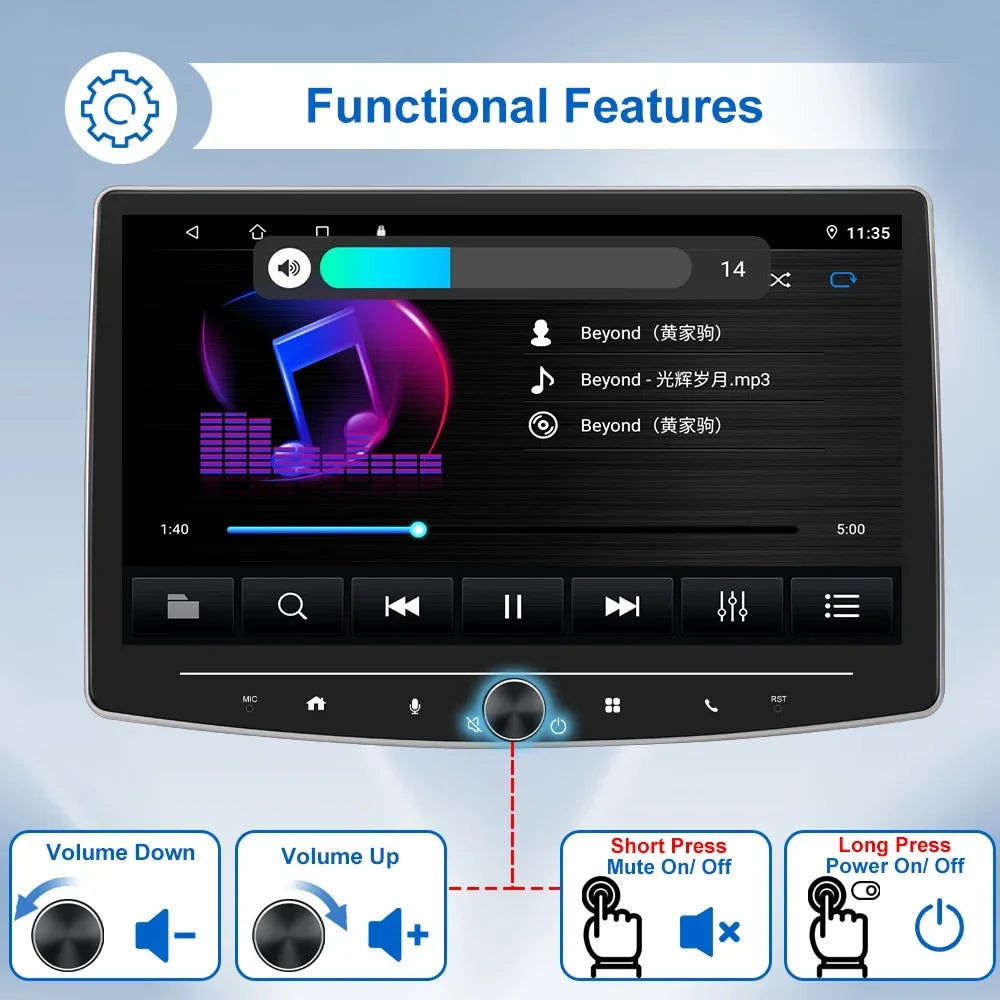 Carplay Camera Single including USB with Bluetooth Radio Android 10 Link Car Multimedia Reversing Inch AHD Player Auto FM USB Mirror Screen Audio Din HD Touch 1 Receiver Stereo