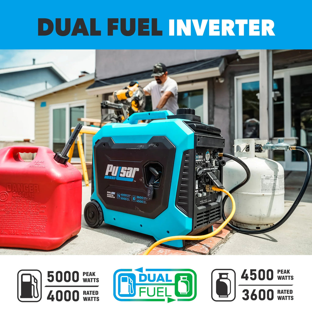 Fuel Remote Start Ready and Dual Pulsar with RV 5000-Watt Inverter CO Generator Sentry