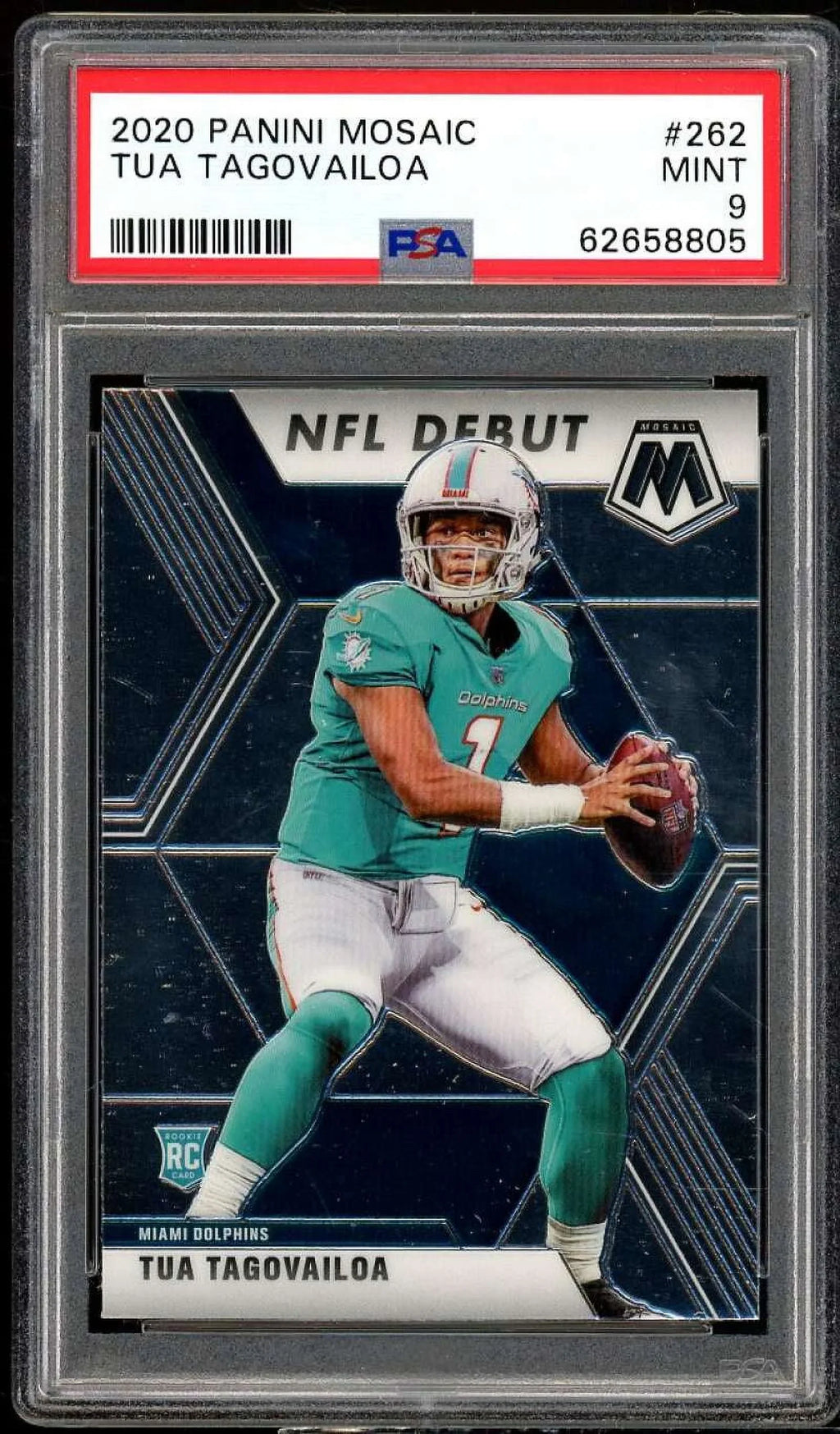 9 PSA Card Tua #262 Rookie Mosaic Panini 2020 Tagovailoa