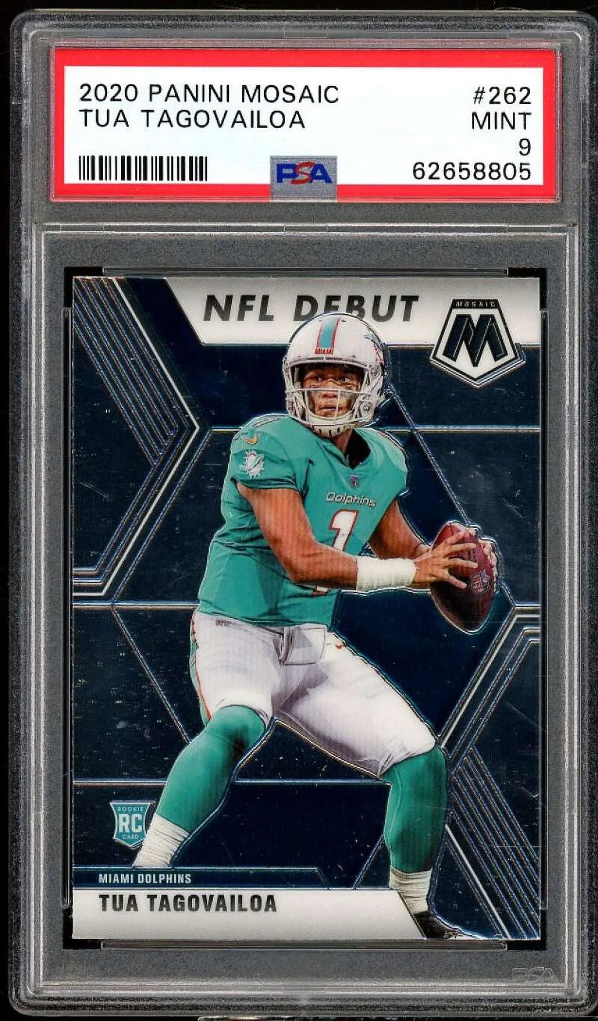 9 PSA Card Tua #262 Rookie Mosaic Panini 2020 Tagovailoa