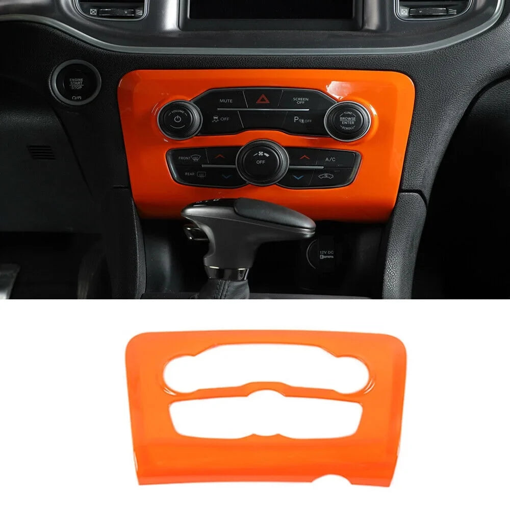 Set Kit 14x Orange Cover Dash Inner Trim Teledu Center Console
