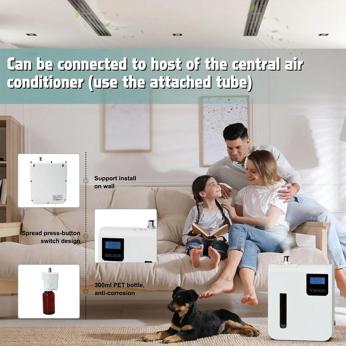 Oil 1500 to Commercial 300ml, Offices Scent Scent Up Oil Diffuser Essential Sq. Machine Buildings Air Essential Diffuser for for Ft Homes HVAC Home,Waterless Hotels