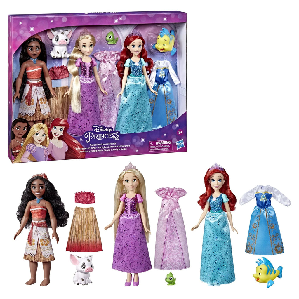 Ariel, Rapunzel, 4+ Disney Ages Moana, 12 inch Fashion Doll, Fashions and Friends Princess and Royal