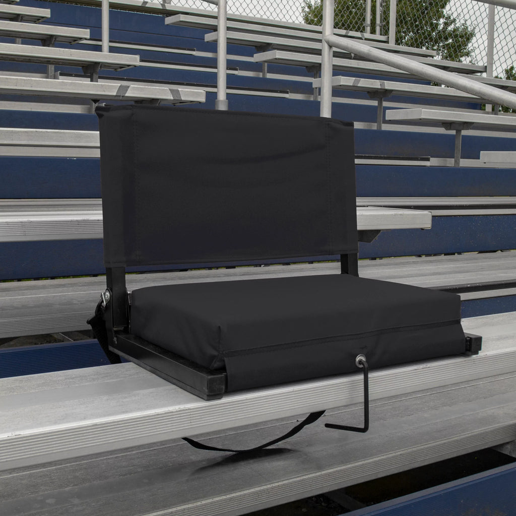 Bleachers by Chairs Back for Comfort, Adjustable Stadium Seat exterior with for Large Ultra-Padded Shoulder Handle Carry Products, Strap Support with Leisure Complete Easy