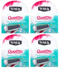 Allergenic of Sensitive Quattro Count Hypo for Blade 4 4) Schick Refill Aloe (Pack Cartridges, Women
