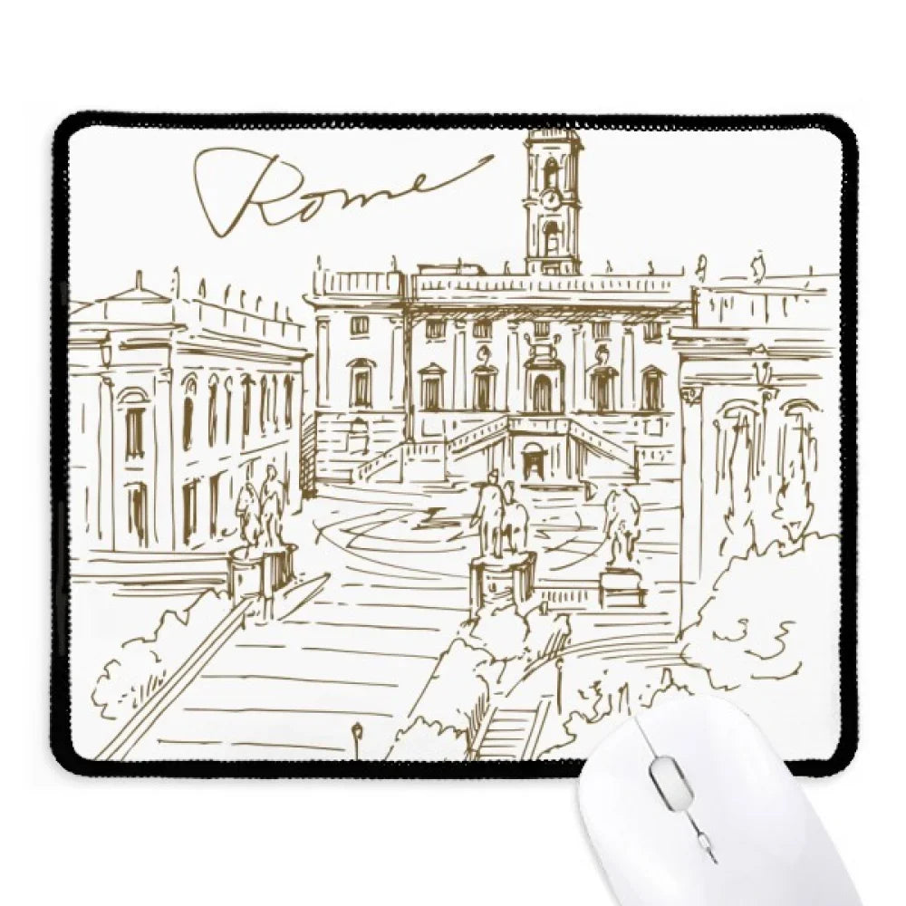 Stitched di Edge Pad Mat Fontana Trevi Fontana Landmark Mousepad Gang Rome Rubber