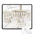 Stitched di Edge Pad Mat Fontana Trevi Fontana Landmark Mousepad Gang Rome Rubber