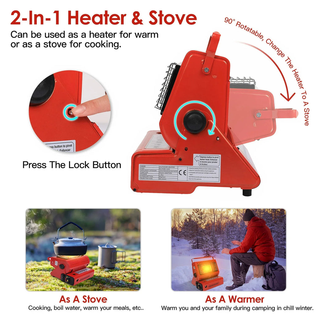 Butane iMounTEK Heaters Heater 2 Fishing for Gas Camping Portable Burner Use, Home in Inside 1