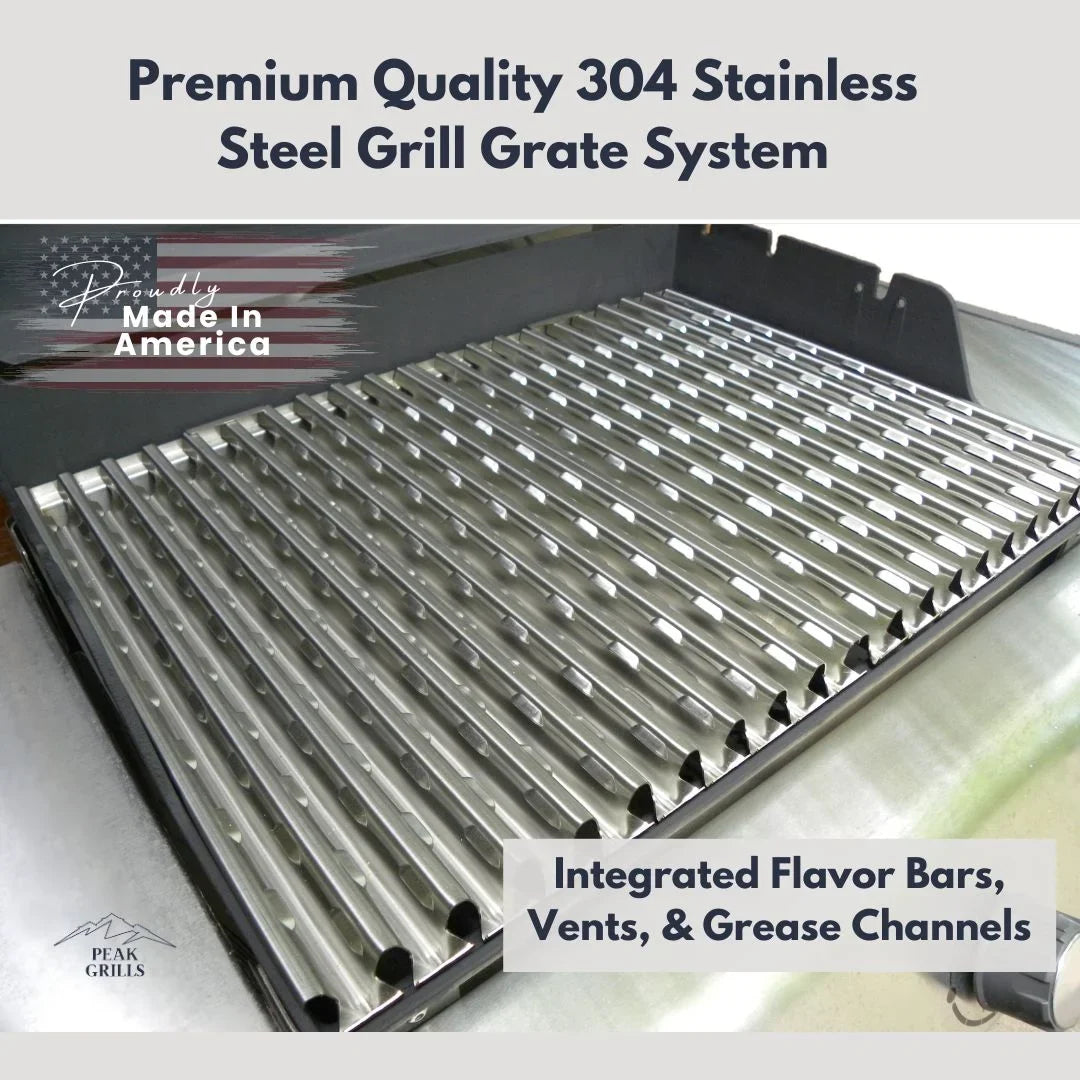 Grills™ Half for Grill Peak Grate Weber Replacement II, | Grate Genesis System Surface.
