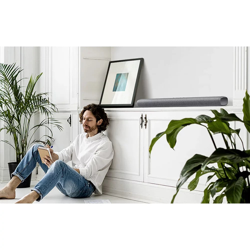 '- Bluetooth Deep Premium Connection, (Open Sound Design, in Box) DTS 3.0ch 2021, Gray Adaptive Soundbar Multi Center Built Atmos, Virtual:X, HW-S50A Dolby with Lite, Speaker,