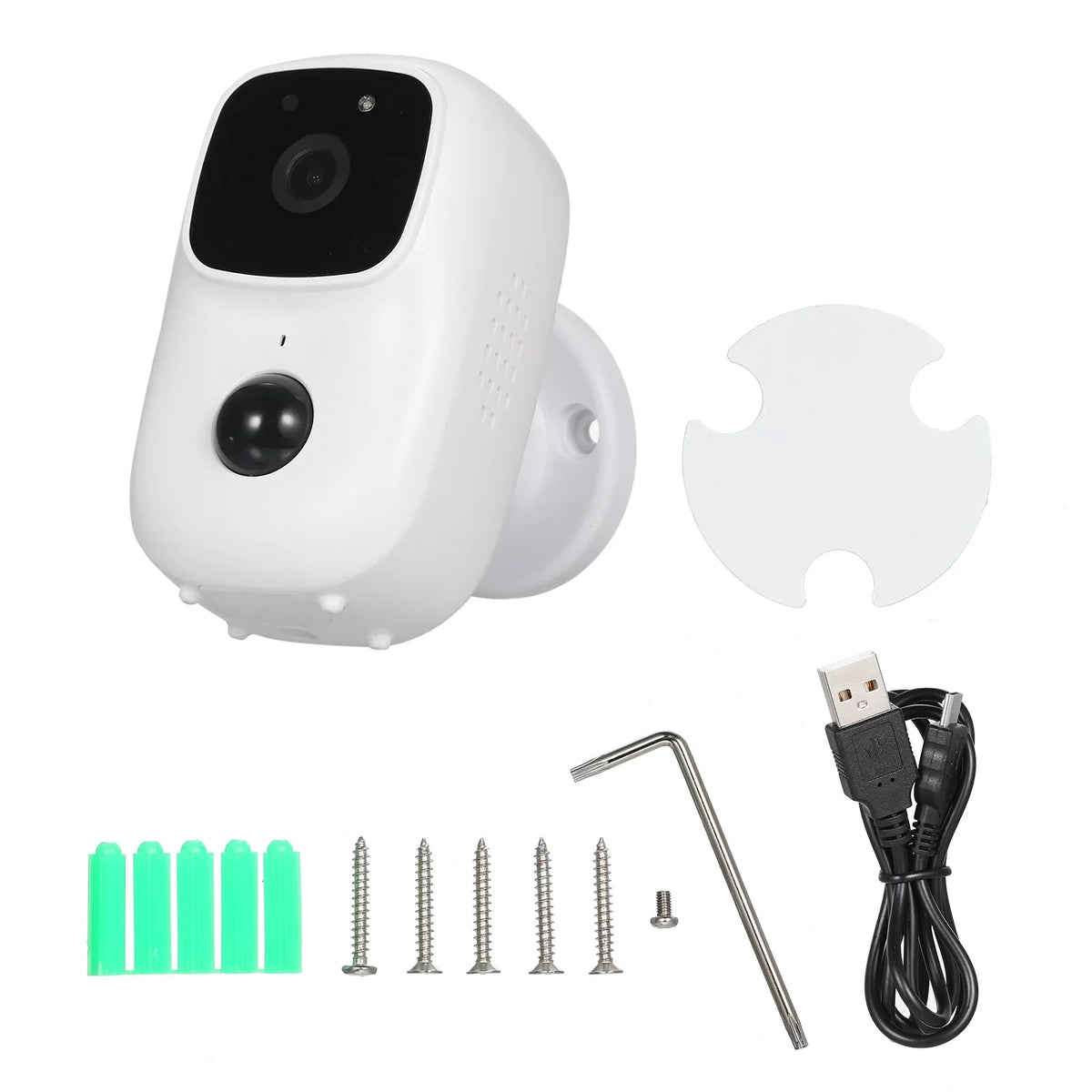 IR Mic Motion Battery with Rechargeable IndoorOutdoor with Home , , Wireless Detection and , Speaker WiFi Powered