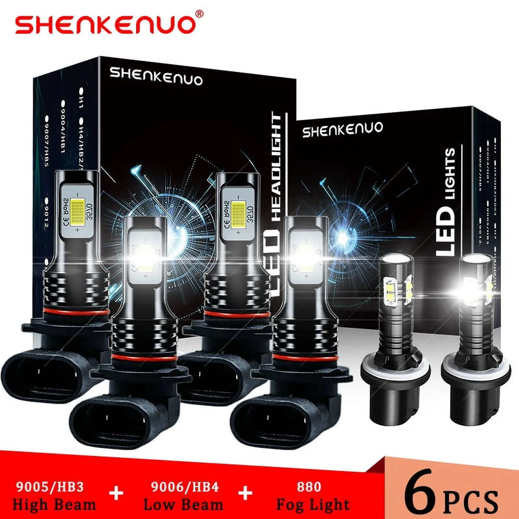 Headlights For Super 2000-2006 LED Tahoe Lights Kit Chevy 2002 2000 Silverado 1999 2001 Bright white Bulbs 6000K 6X