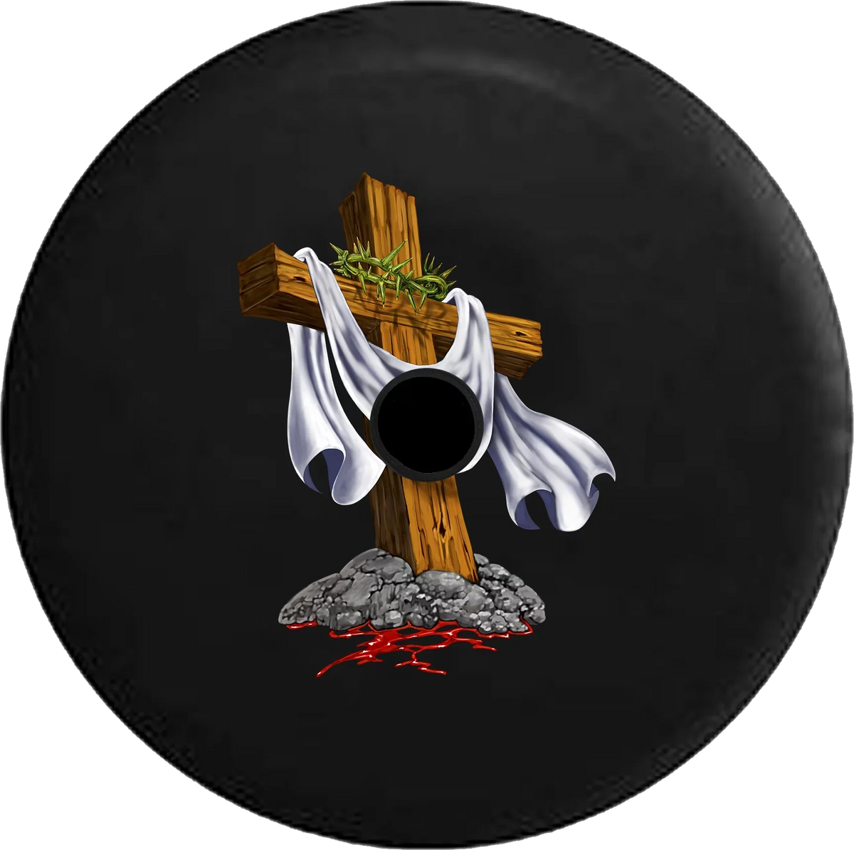 Wooden Cross Camera Jesus 2018 Blessed RV of Tire JL Spare God 2019 for Cover Jeep Wrangler Backup Inch Kingdom Christ 32