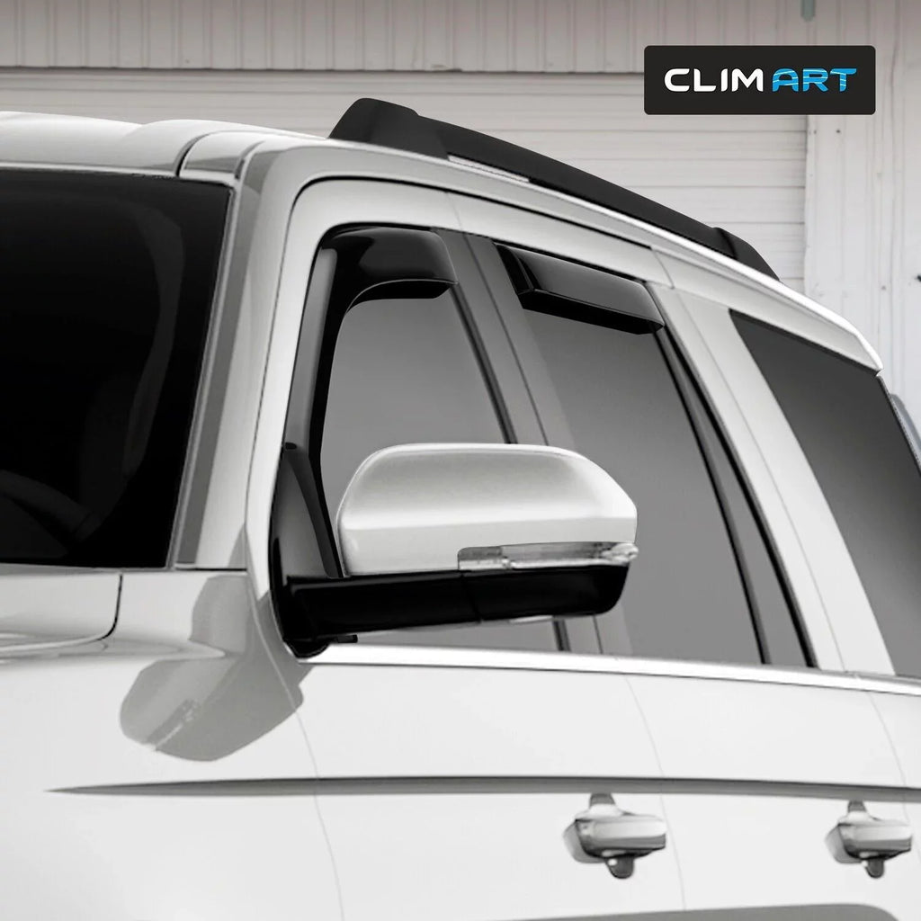 618291 CLIM Durable Compatible Incredibly - Vent Visors, with Deflectors, Window 4 pcs. Vent Rain Deflector, in-Channel Original Guards Window ART 2018-2024, Expedition