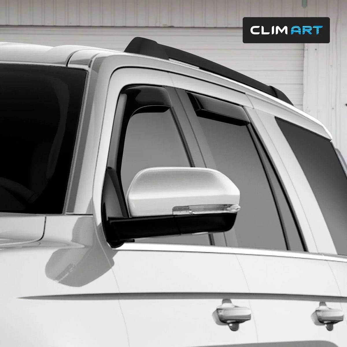 618291 CLIM Durable Compatible Incredibly - Vent Visors, with Deflectors, Window 4 pcs. Vent Rain Deflector, in-Channel Original Guards Window ART 2018-2024, Expedition