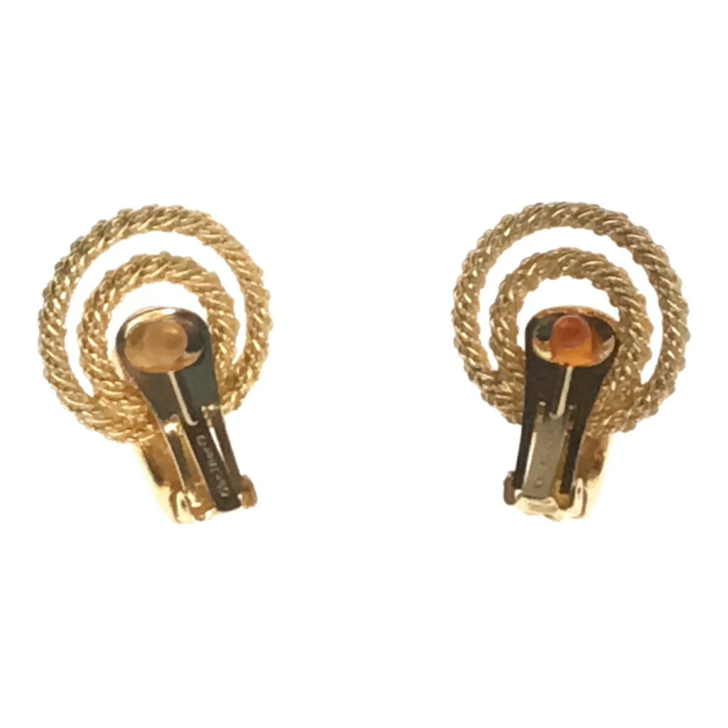 Big Gold Christian VINTAGE Pre-Owned Earrings Accessories Rhinestone RM2878M OLD Women's Dior ITSRN157RU90 (Good)