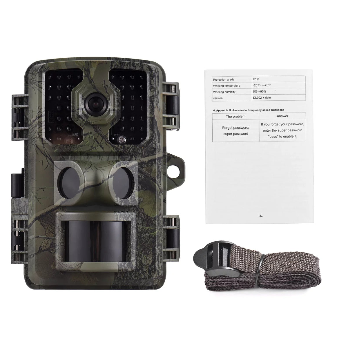 GoolRC Activated Motion 4K 2.0 Trail PIR TFT 16MP Inch Infrared Sensors Color Waterproof with Time Screen IP66 Trigger Tracking 0.5s Supports Wildlife