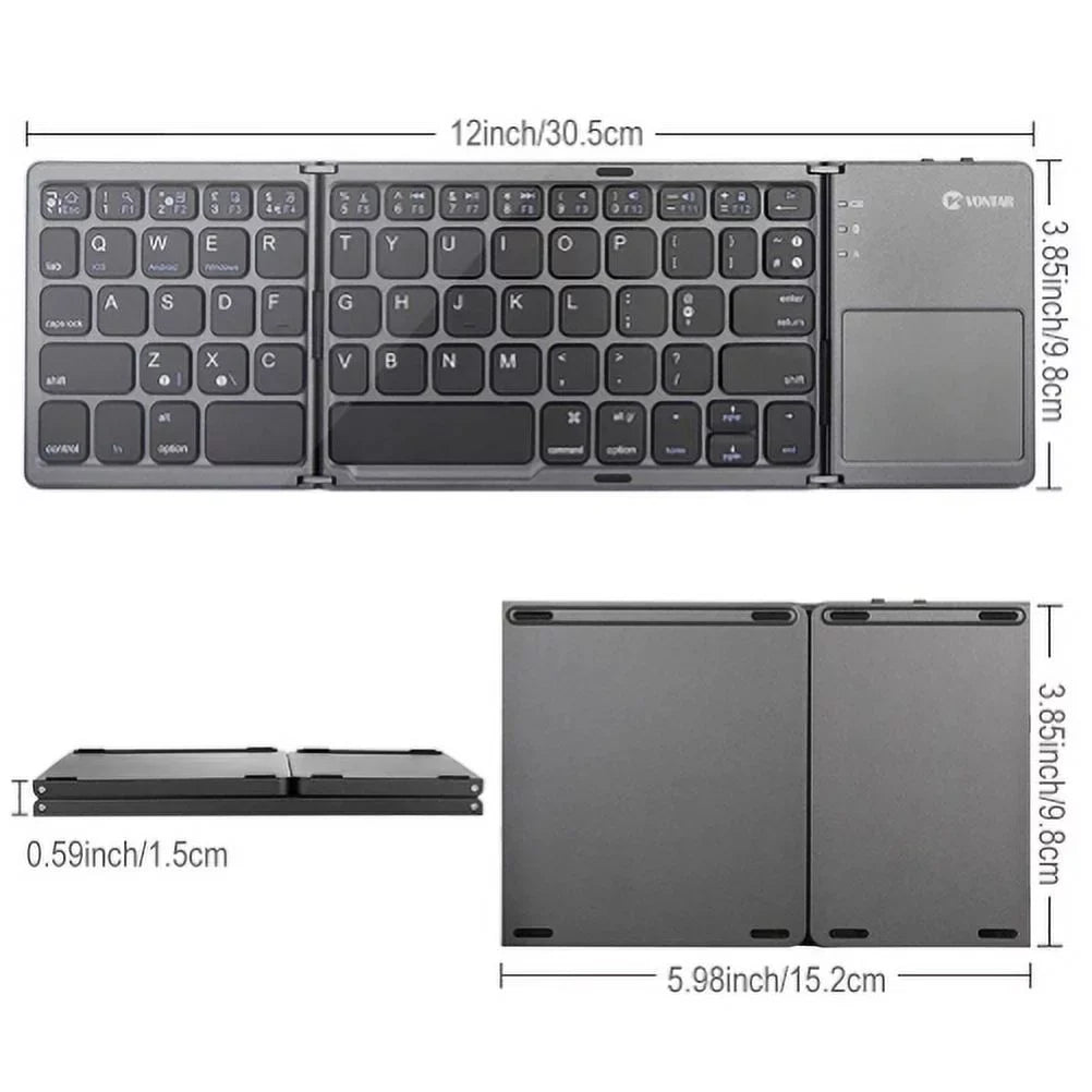 Folding 3 for Plus Wireless Portable M1, Zenfone ASUS 4 - 2 Rechargeable Pro, ROG 4 Compact 12.9 iPad 9.7 Pro Max 10.5 (2019) 7 AR Live V Phone, 2 Nexus Y1K 5z Keyboard 5Q