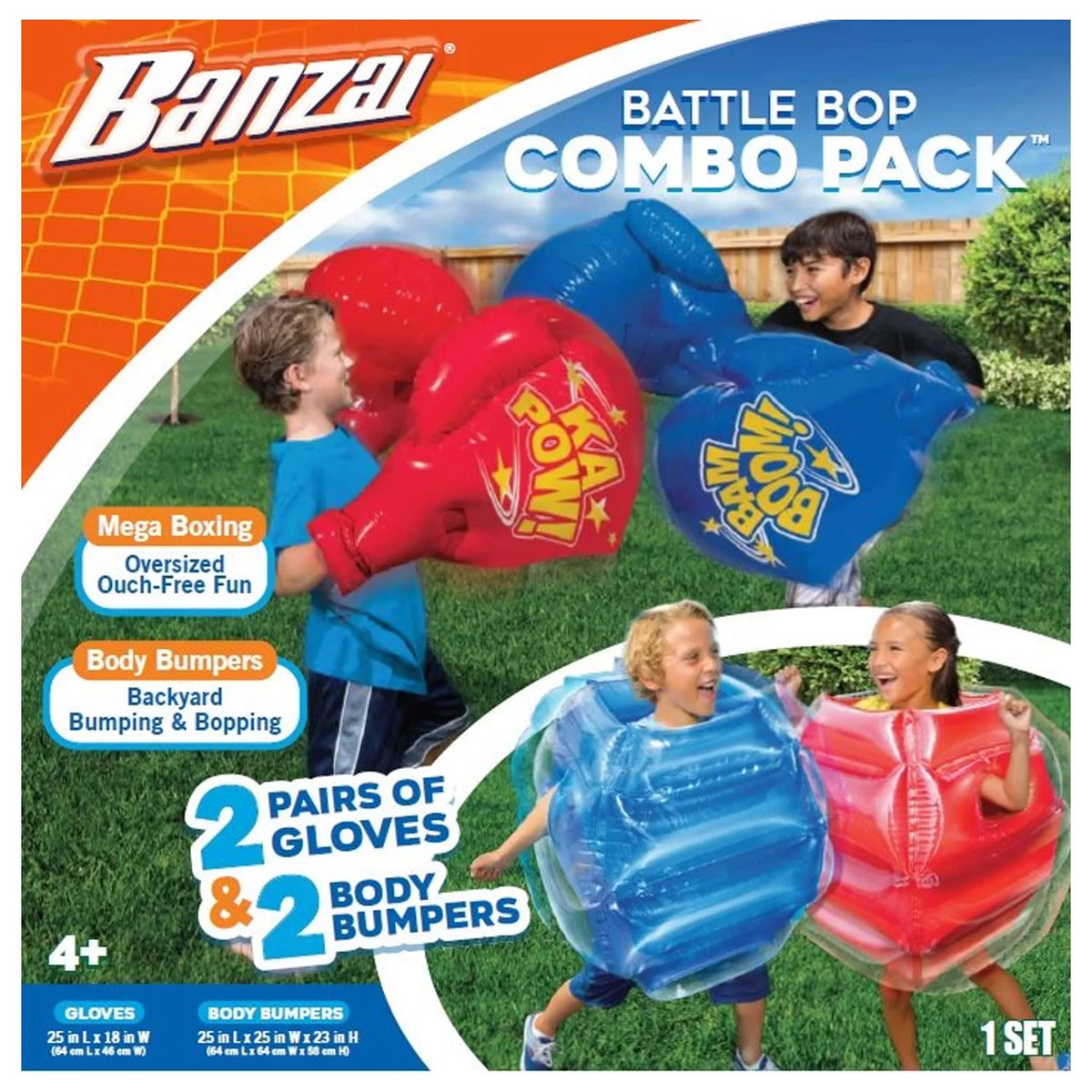 Banzai Bumpers Gloves Inflatable Splash Pack Pool & and Cyclone Battle Bop