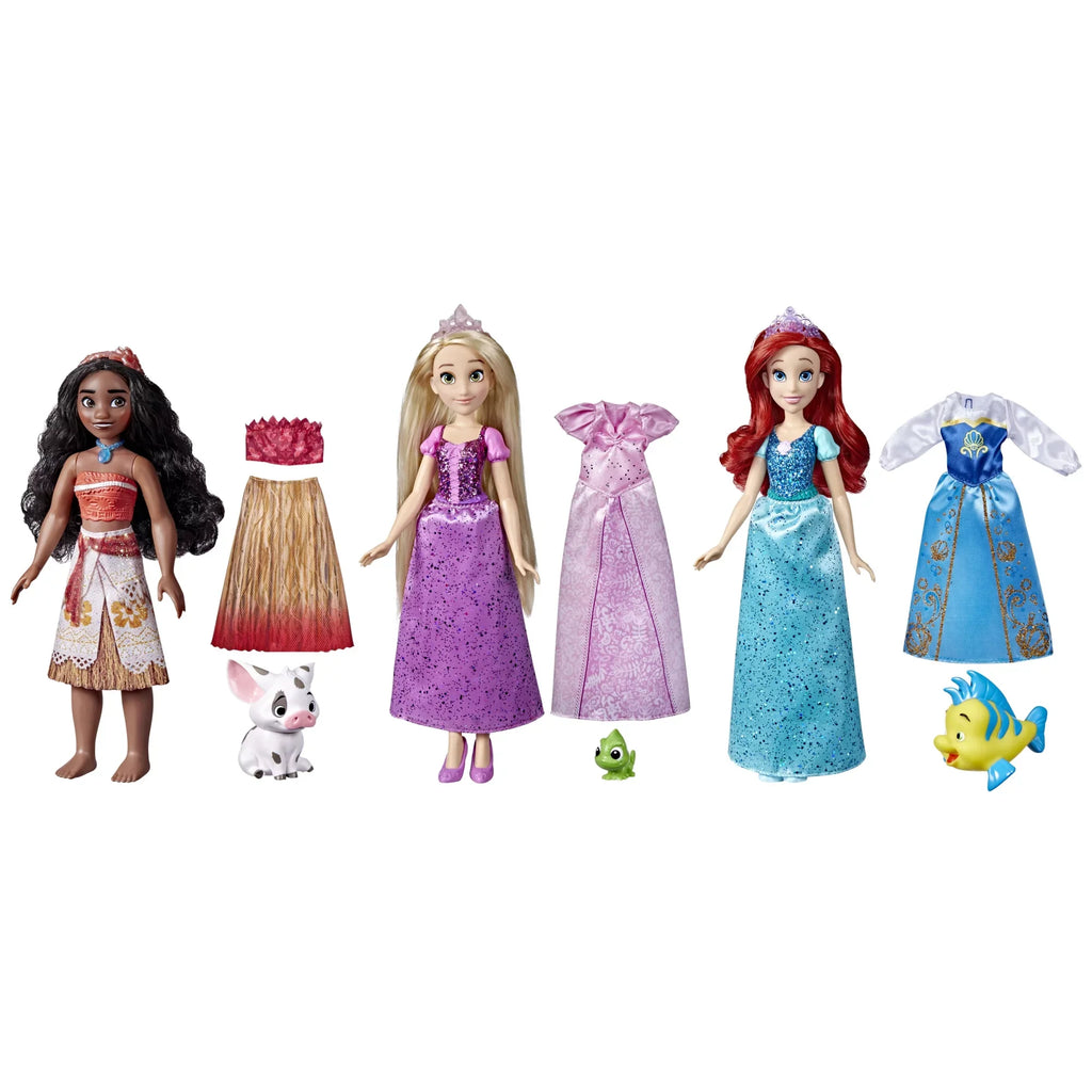 Ariel, Rapunzel, 4+ Disney Ages Moana, 12 inch Fashion Doll, Fashions and Friends Princess and Royal