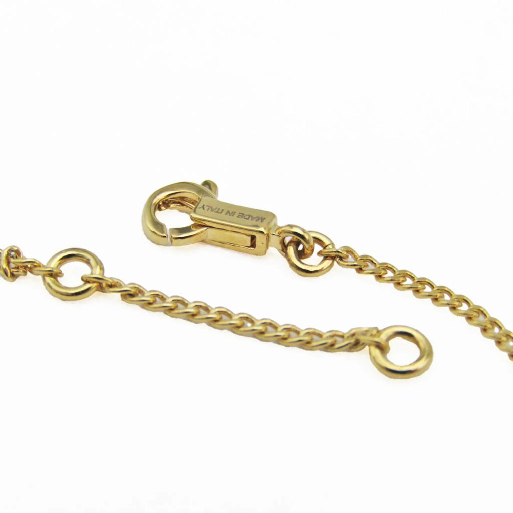 (Good) Celine Metal Pre-Owned Stone Alphabet No 46B0 Gold 6BRA P Bracelet Charm