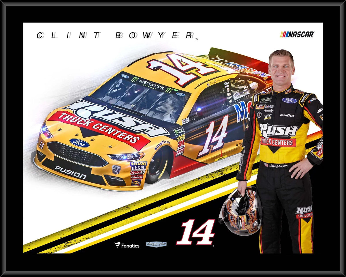 Sublimated 2018 Clint x Bowyer Plaque RUSH 12" 15"