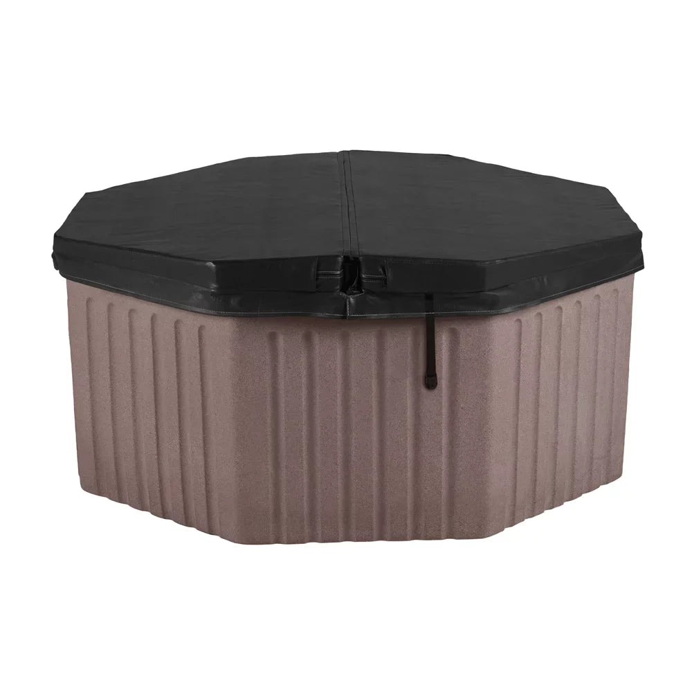 with Tub Seater Cover, 8 Tub Spa Hot & LED Millstone Jets, Aqualife lighting Lagoon 20 Brown