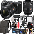 Frame LED 35mm + and Black Deco Bundle Photography Lens Monopod with Camera Full Case Accessories a7C G GM Body F1.4 Gear Mirrorless ILCE7C/B Microphone Backpack + + + Master SEL35F14GM FE