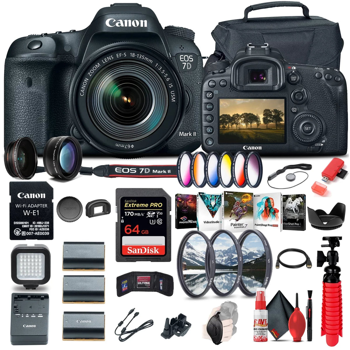 Camera II f/3.5-5.6 More 18-135mm Mark + EOS W-E1 & USM Lens IS Canon DSLR 7D W/