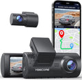 Night Camera Cars G-Sensor, Mount, Cam Vision, Rear, and D32 Dam, WiFi Dash Mode, Super Record Yeecore Built-in App Portable Parking Control, Dash Dash Front Magnetic Accident 2.5K+1080P for Dual GPS,