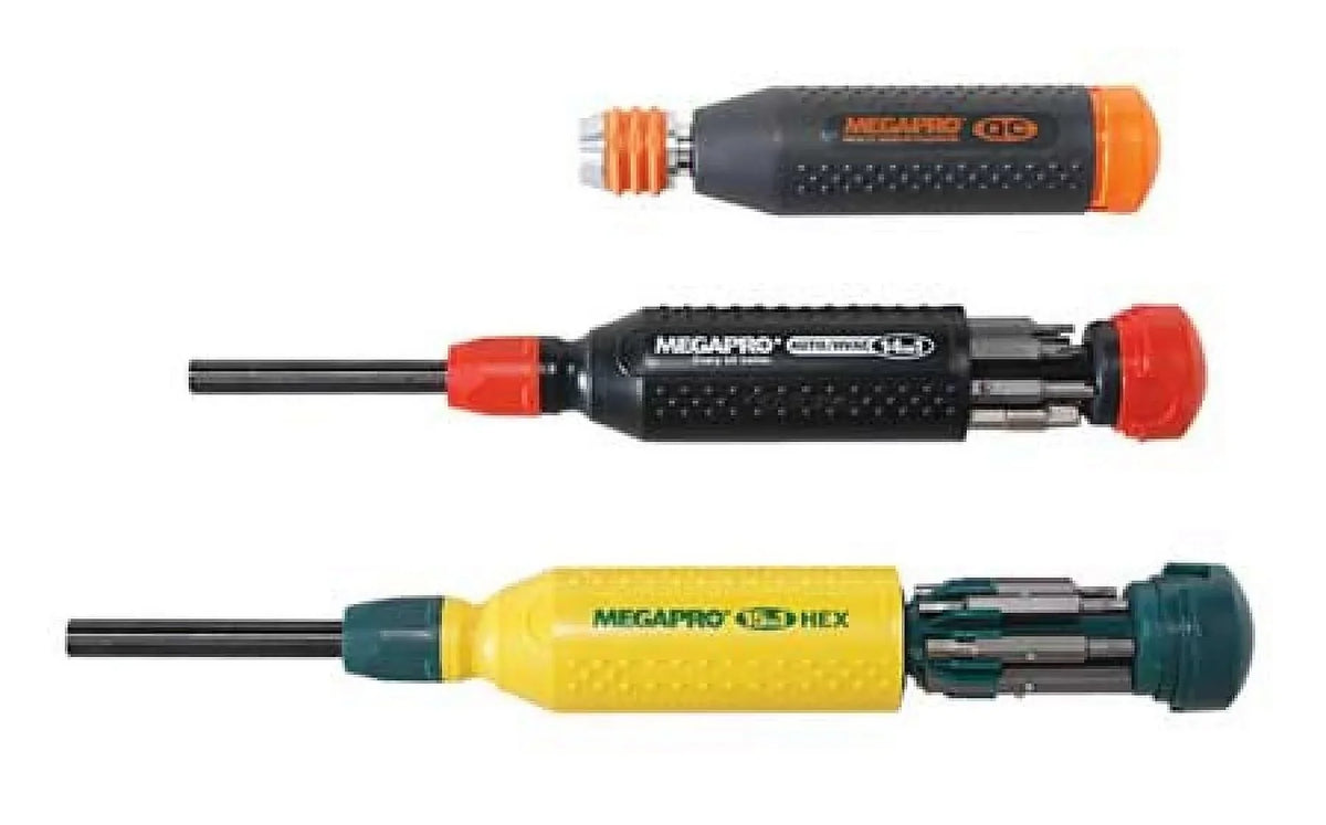 Screwdriver,15-in-1,8-1/2" MEGAPRO 151NAS-B Multi-Bit