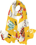 Llamas Long Shawl Scarf Wrap Cacti Lovely for Lightweight Hyjoy Silk Girls And Neck Women Scarves Flowers