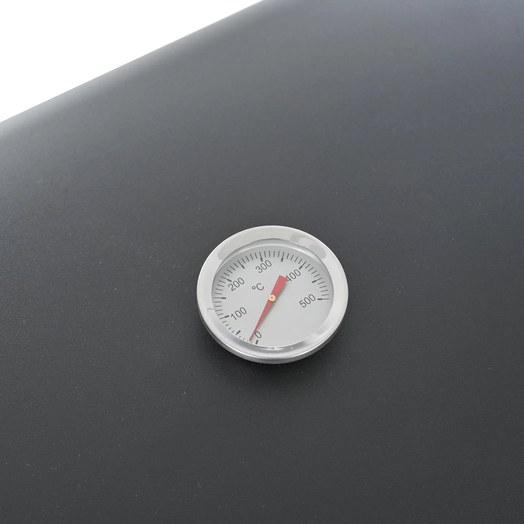 Grill Stainless Side Patio Grilling 4-Burners Gas Space Black Shelves Thermometer Garden Burner Two Steel BBQ - Barbecue