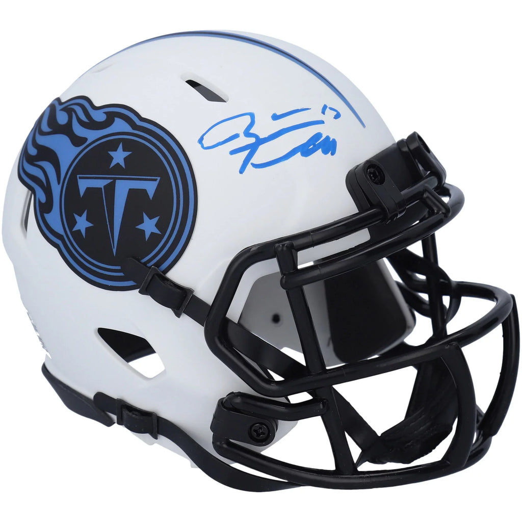 Helmet - Certified Autographed Ryan Authentic Fanatics Eclipse Tannehill Tennessee Titans Alternate Lunar Riddell Speed Mini