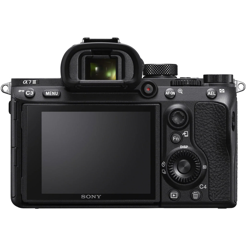 Frame 64GB Camera F3.5-5.6 Gear 28-70mm + a7 Body OSS Content Lens Charger Battery Backpack III + Double Photography Creator External Kit with Full ILCE-7M3K/B Deco Bundle Mirrorless with Card